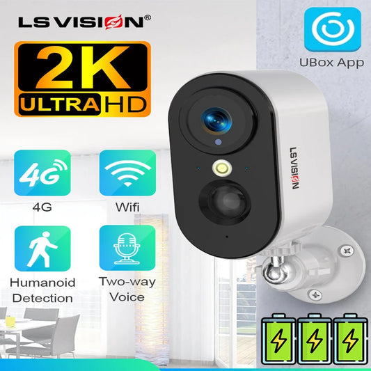 📹🔒 LS VISION 2K 5MP 4G SIM & WiFi Κάμερα Ασφαλείας με Μπαταρία 5200mAh Απόλυτη προστασία οπουδήποτε & οποτεδήποτε – χωρίς καλώδια, χωρίς όρια! 🚀