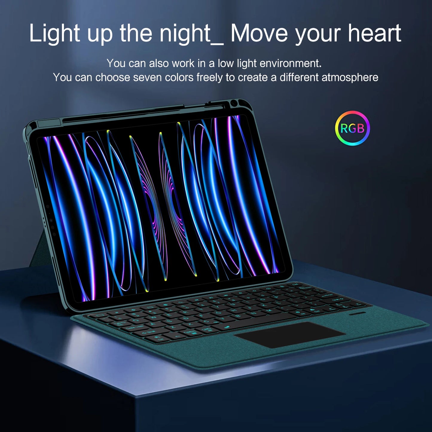 💻✨ HUWEI Magic Keyboard Case – Με Backlight & TouchPad για iPad Air & iPad Pro 11" 📱