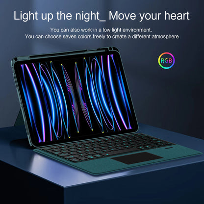 💻✨ HUWEI Magic Keyboard Case – Με Backlight & TouchPad για iPad Air & iPad Pro 11" 📱