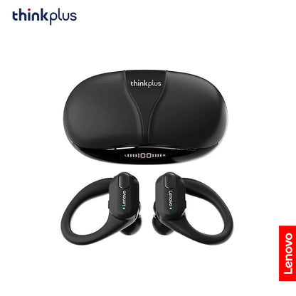 Lenovo XT80 Wireless Sports Bluetooth 5.3 Earbuds with Ear Hooks, LED Indicator & Microphone