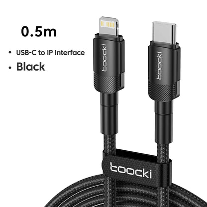 ⚡📱 Toocki PD 20W USB-C to Lightning Cable – Γρήγορη Φόρτιση & Data Sync 🎯