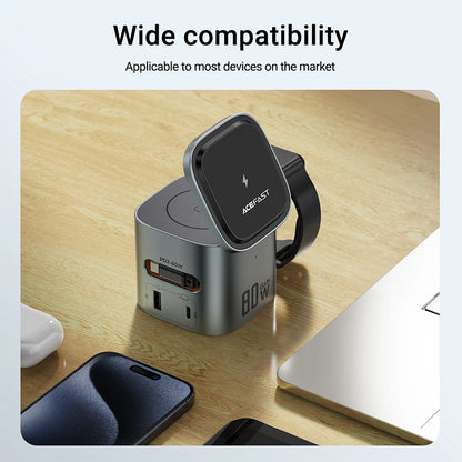 ACEFAST 6-in-1 Magnetic Wireless Charging Station – 15W & GaN PD 65W