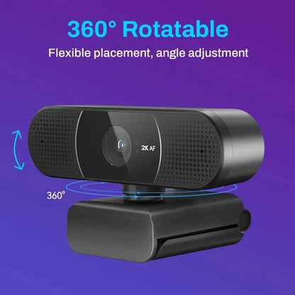 🎥✨ Xiaomi 2K/1080P Full HD Webcam 60FPS | Autofocus TOF 🚀 με Διπλό Μικρόφωνο 🎤 & 360° Περιστροφή 🔄