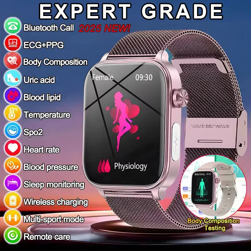 Smart Watch ECG + PPG – Προηγμένο Ρολόι Υγείας & Ευεξίας για Γυναίκες