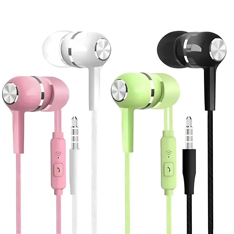 🎧 3.5mm Wired In-Ear Earphones – HiFi Ήχος, Βαθύ Μπάσο & Μικρόφωνο