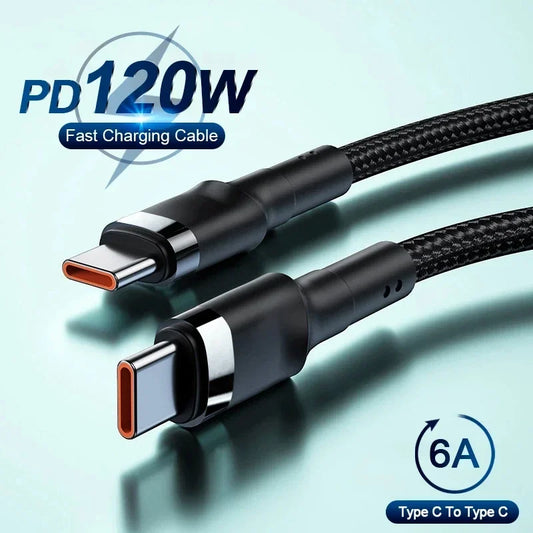 ⚡ PD 120W USB-C σε USB-C Καλώδιο – Super Fast Charging Υπερταχεία φόρτιση για τις πιο απαιτητικές συσκευές σου! 🔋📱💻