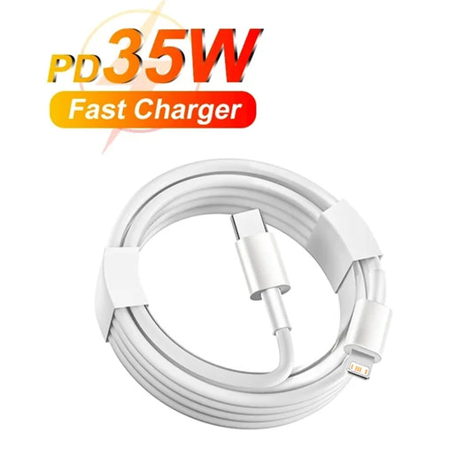 ⚡📱 10ft / 3m Ultra Long 35W PD Cable – Γρήγορη Φόρτιση & Data Sync 🎯