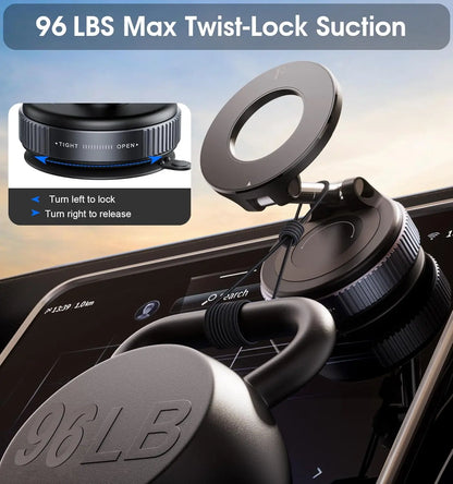 🚗📱 Car Mount Electric Vacuum Magnetic Holder – Μαγνητική Βάση Αυτοκινήτου 360° με Ισχυρή Αναρρόφηση & Πτυσσόμενο Σχέδιο 🧲✨