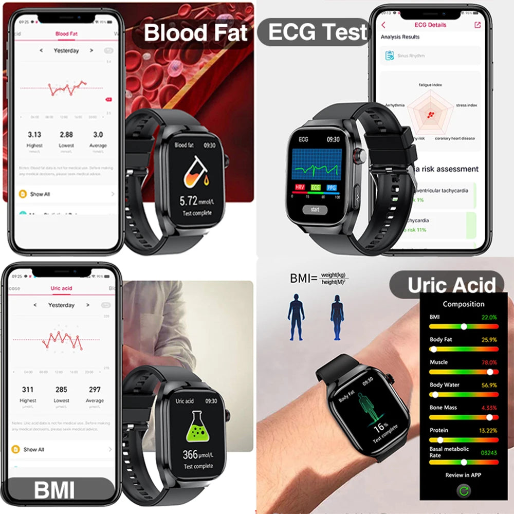⌚ AI Health Diagnosis Smart Watch – Advanced Health Analysis Watch with ECG + PPG & Calls
