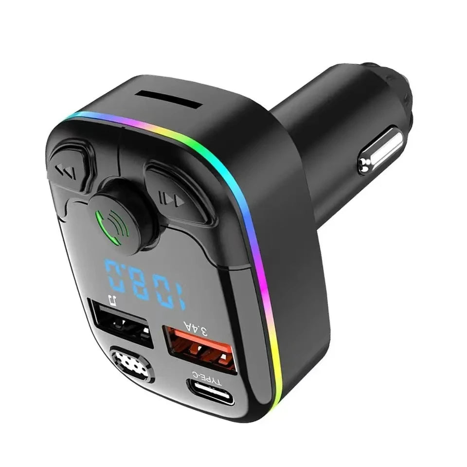 🔌 Car Bluetooth FM Transmitter 5.0 με PD Type-C & Dual USB – Γρήγορη Φόρτιση, Αναπαραγωγή Μουσικής & Hands-Free Κλήσεις
