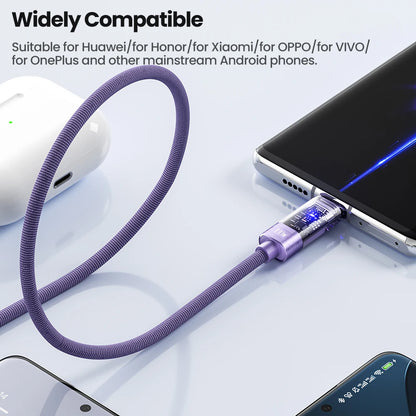 ⚡🔌 Toocki 100W USB Type-C Cable – Αυτόματη Απενεργοποίηση & LED Indicator