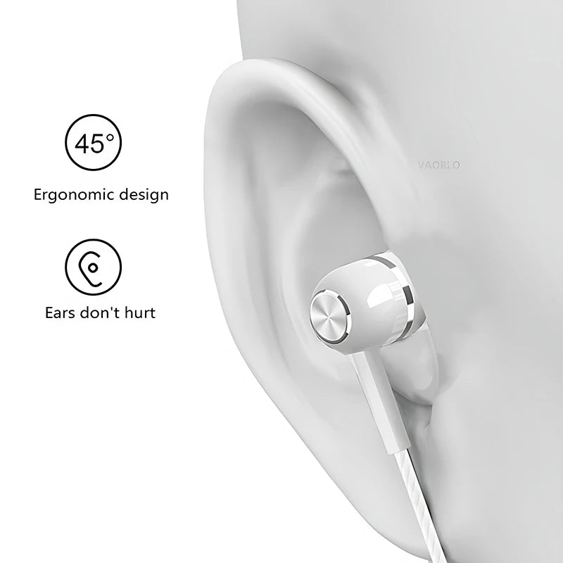 🎧 3.5mm Wired In-Ear Earphones – HiFi Ήχος, Βαθύ Μπάσο & Μικρόφωνο