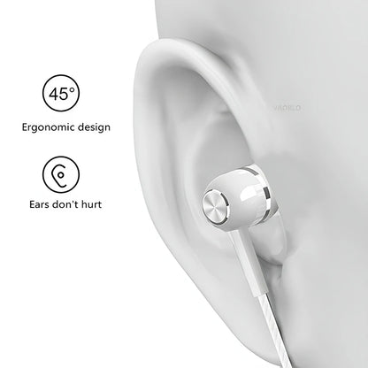 🎧 3.5mm Wired In-Ear Earphones – HiFi Ήχος, Βαθύ Μπάσο & Μικρόφωνο
