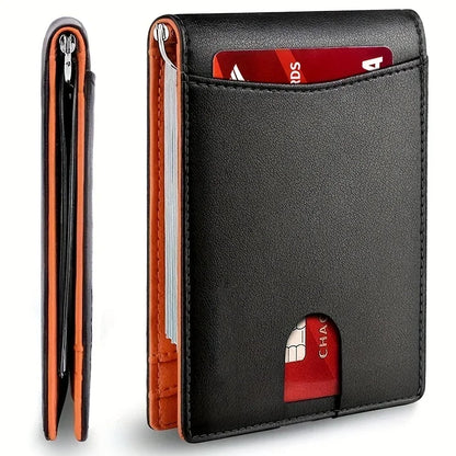👛🕴️ Ανδρικό Slim Πορτοφόλι – Συνθετικό Δέρμα, RFID Blocking & Money Clip 💳💵