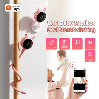 🍼📹 Baby Monitor Tuya Smart – WiFi Κάμερα Παρακολούθησης Χωρίς Κόκκινη Έκθεση Για ασφάλεια, ηρεμία & άνεση στο σπίτι σου 💖👶