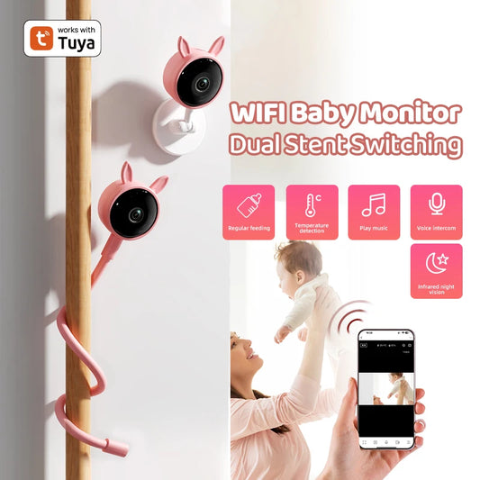 🍼📹 Baby Monitor Tuya Smart – WiFi Κάμερα Παρακολούθησης Χωρίς Κόκκινη Έκθεση Για ασφάλεια, ηρεμία & άνεση στο σπίτι σου 💖👶
