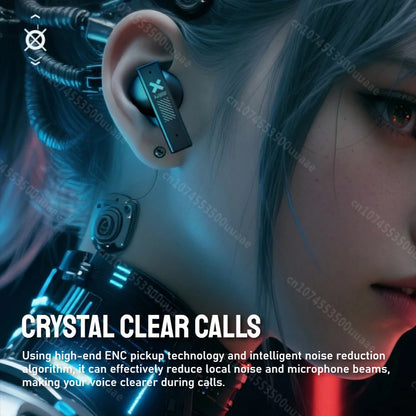 🎧 Zombiescat B10 – -45dB ANC Earbuds with RGB Light & Necklace Design