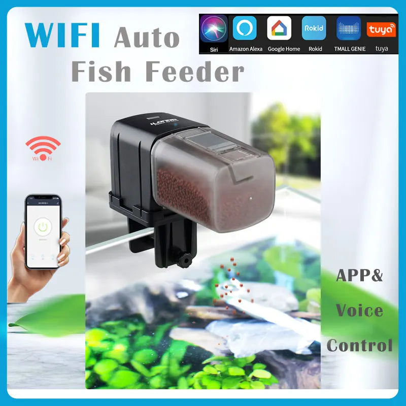 🐠 Ilonda WiFi Smart Fish Feeder – Automatic Aquarium Feeder with App & Voice Control