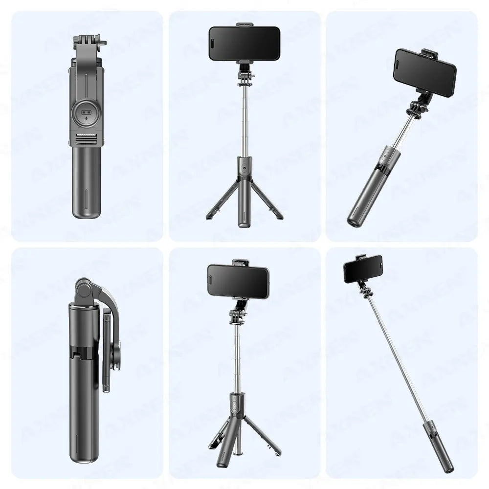🤳📸 F01 Selfie Stick Tripod με Ασύρματο Bluetooth Remote & 360° Περιστροφή 🌍 Ελαφρύ & Φορητό για iPhone & Android