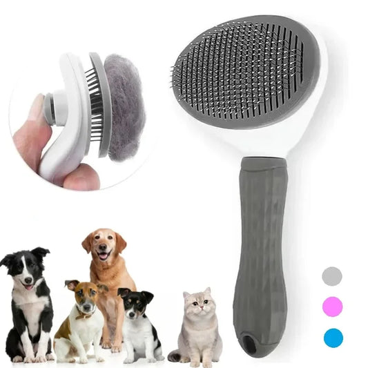 🐶🐱 Pet Brush – Αυτοκαθαριζόμενη Βούρτσα Καλλωπισμού για Σκύλους & Γάτες 🧼✨