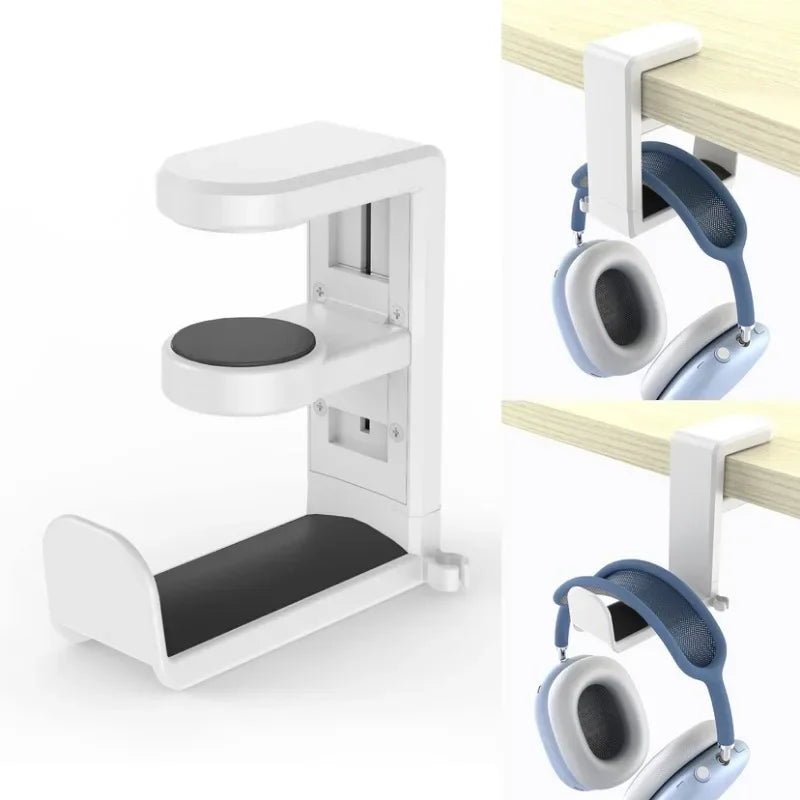 2-in-1 Gaming Headphone & Gamepad Holder – Adjustable Desktop Stand for Headphones and Controller