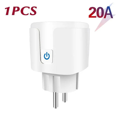 🔌📱 Smart Plug WiFi Socket EU 16A/20A – Έξυπνη Πρίζα με Power Monitor, Timer & Voice Control ⚡ Συμβατή με Alexa & Google Home (Tuya Smart Life App)