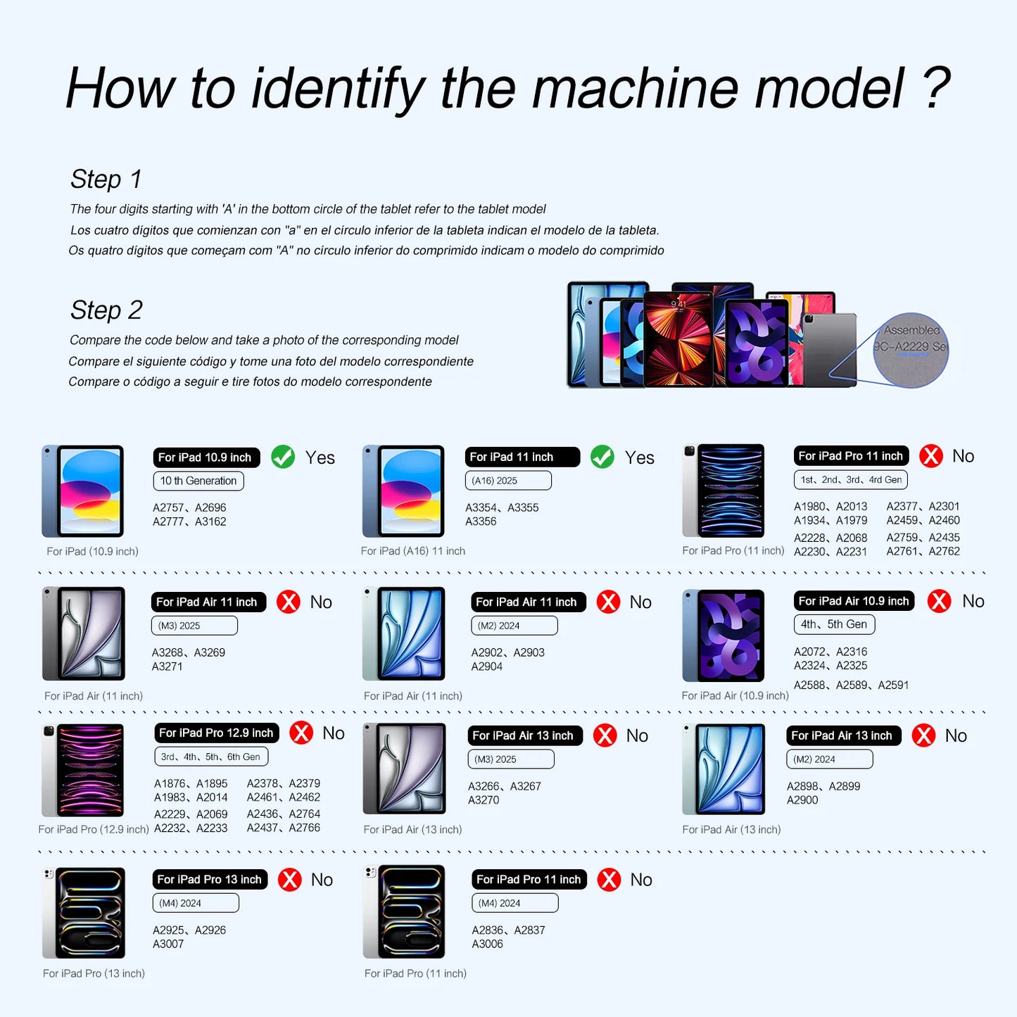 💻✨ Magic Keyboard Case με Backlight & Touchpad για iPad 10th & iPad A16 11th Gen (2025) ✨📱