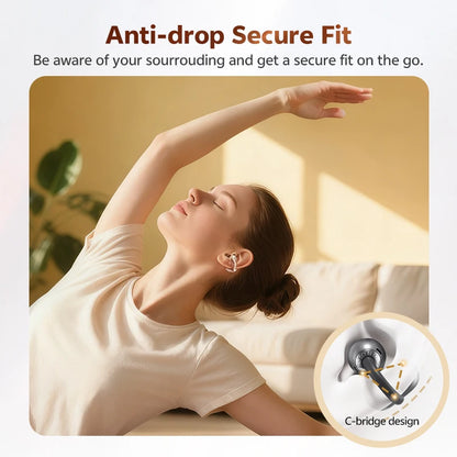QCY Crossky C50 Open-Ear Wireless Earbuds – Bluetooth 6.0 Clip-On Ακουστικά