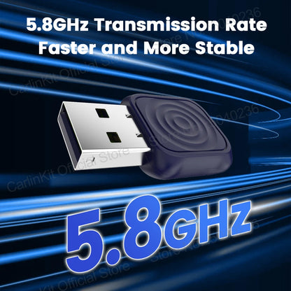 🚗 CarlinKit 5.0 Mini Ultra Wireless Adapter | Wireless CarPlay & Android Auto | Plug & Play | WiFi + Bluetooth Auto Connect | For OEM Car Systems