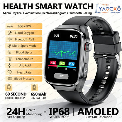 ⌚ AI Health Diagnosis Smart Watch – Advanced Health Analysis Watch with ECG + PPG & Calls