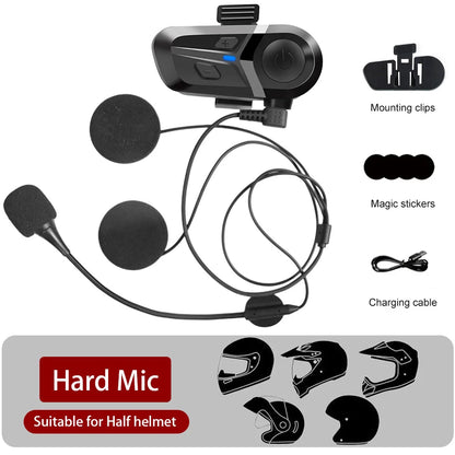 🏍️🎧 Waterproof Bluetooth Helmet Headset for Motorcycles – Hands-Free Calls & Music (BT 5.3) 🎧🏍️