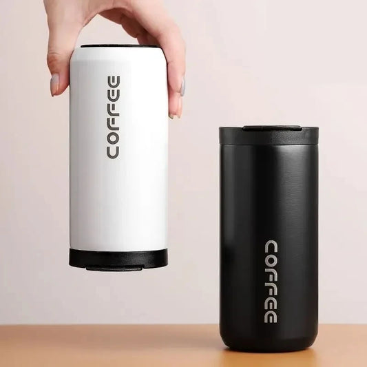 ☕ 400ML Ανοξείδωτο Θερμός Καφέ – Leakproof Car Vacuum Flask 🚗🔥❄️