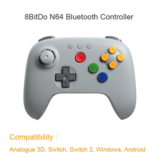 🎮✨ 8BitDo N64 Bluetooth Controller – Retro Gaming Gamepad για Switch, Windows & Android