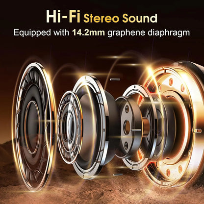 Wireless Sport Earbuds Bluetooth 5.4 with Earhooks, ANC, LED Display & up to 75 Hours of Battery Life