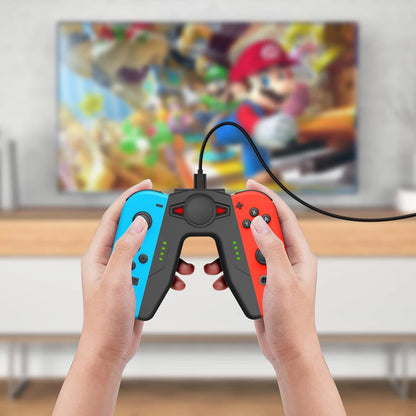 ⚡ GAMINJA Joy-Con Charging Grip για Nintendo Switch & Switch OLED | Βάση Φόρτισης με LED Ενδείξεις & Λειτουργία Παίξε-Ενώ-Φορτίζεις
