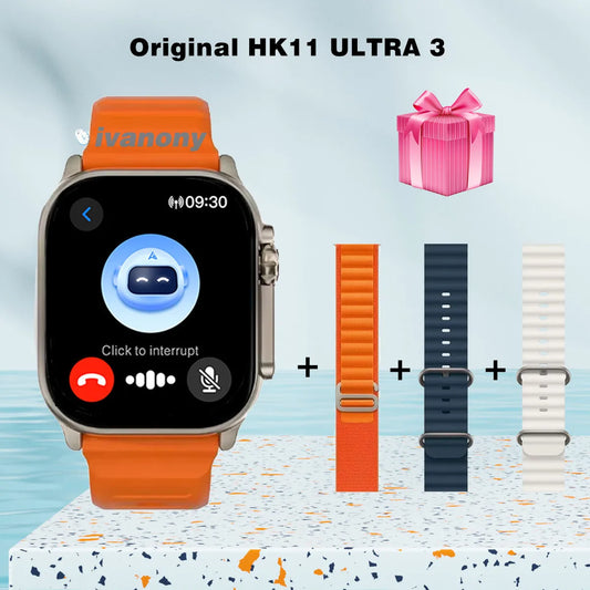 ⌚ HK11 ULTRA3 – Premium Smartwatch με 2.02” AMOLED, AI Βοηθό & TWS Σύνδεση