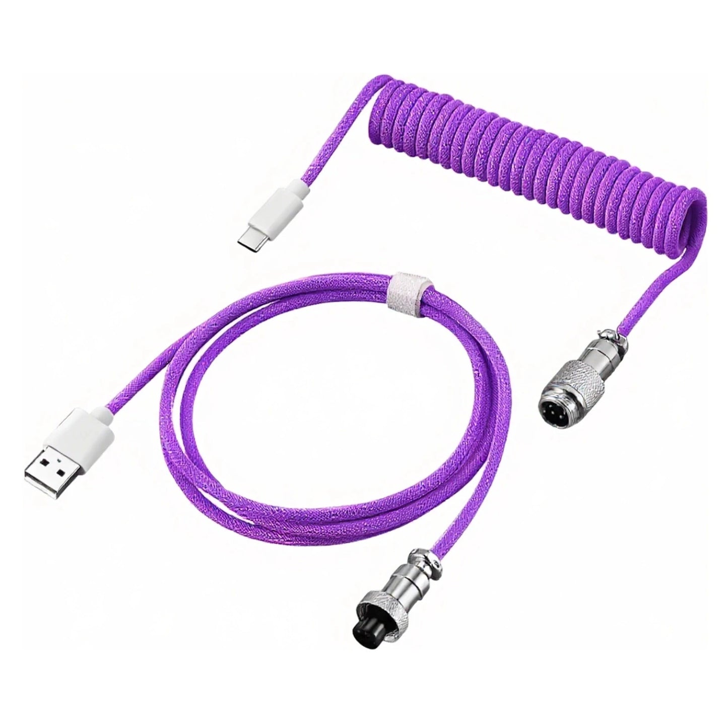 Mechanical Keyboard Coiled Cable USB Type-C με Aviator Connector (έως 3m)