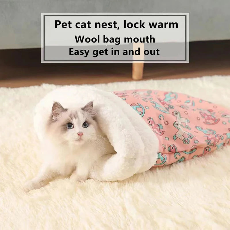 🐱 Αυτοθερμαινόμενο Κρεβατάκι – Cat Self-Heating Plush Bed | Ζεστό, Μαλακό & Άνετο Καταφύγιο για Γάτες έως 7kg