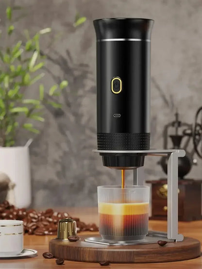 ☕🚗 Wireless Electric Portable Espresso Coffee Machine – 3 σε 1 Καφετιέρα Κάψουλας & Αλεσμένου Καφέ για Σπίτι, Αυτοκίνητο & Camping