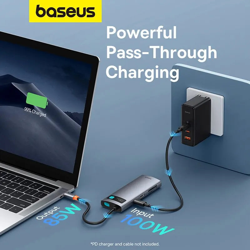 Baseus 7-in-1 Gen 2 USB-C HUB – 4K@60Hz | PD 100W | USB 3.0 | SD/TF