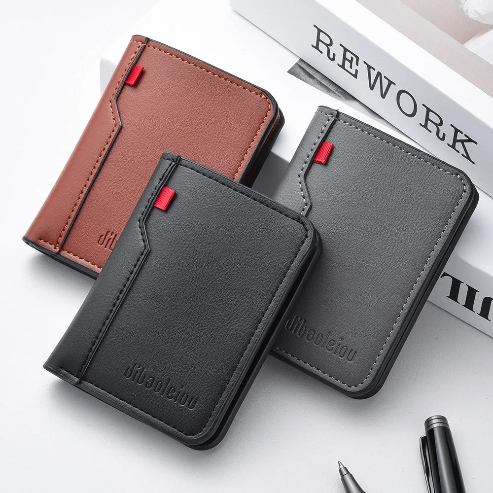👛 Ανδρικό Mini Πορτοφόλι – Ultra-thin PU Leather, Κομψό & Ελαφρύ 💼✨