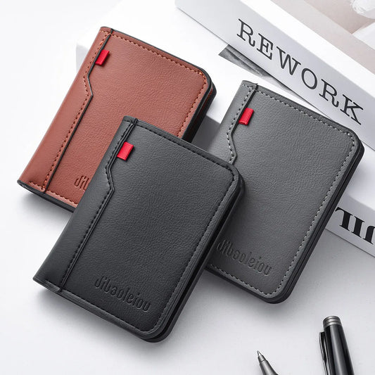 👛 Ανδρικό Mini Πορτοφόλι – Ultra-thin PU Leather, Κομψό & Ελαφρύ 💼✨