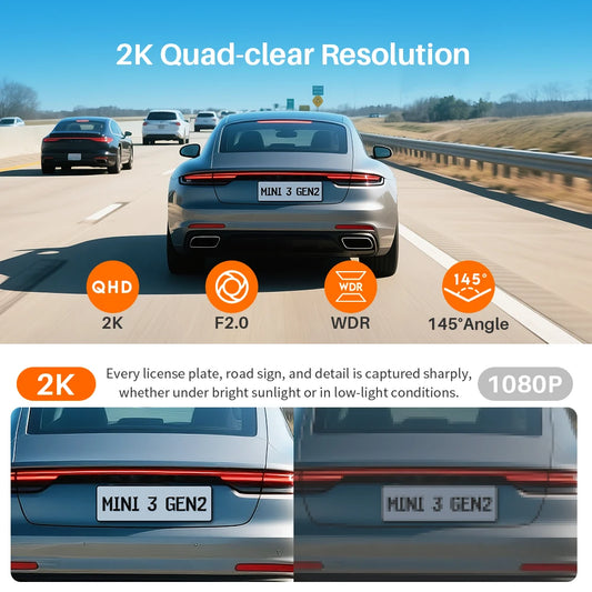 🚗📹 KAWA MINI 3 Gen2 Dash Cam – 2K WiFi Car Camera με Night Vision & Voice Control