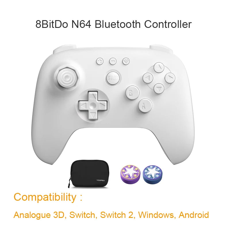 🎮✨ 8BitDo N64 Bluetooth Controller – Retro Gaming Gamepad για Switch, Windows & Android