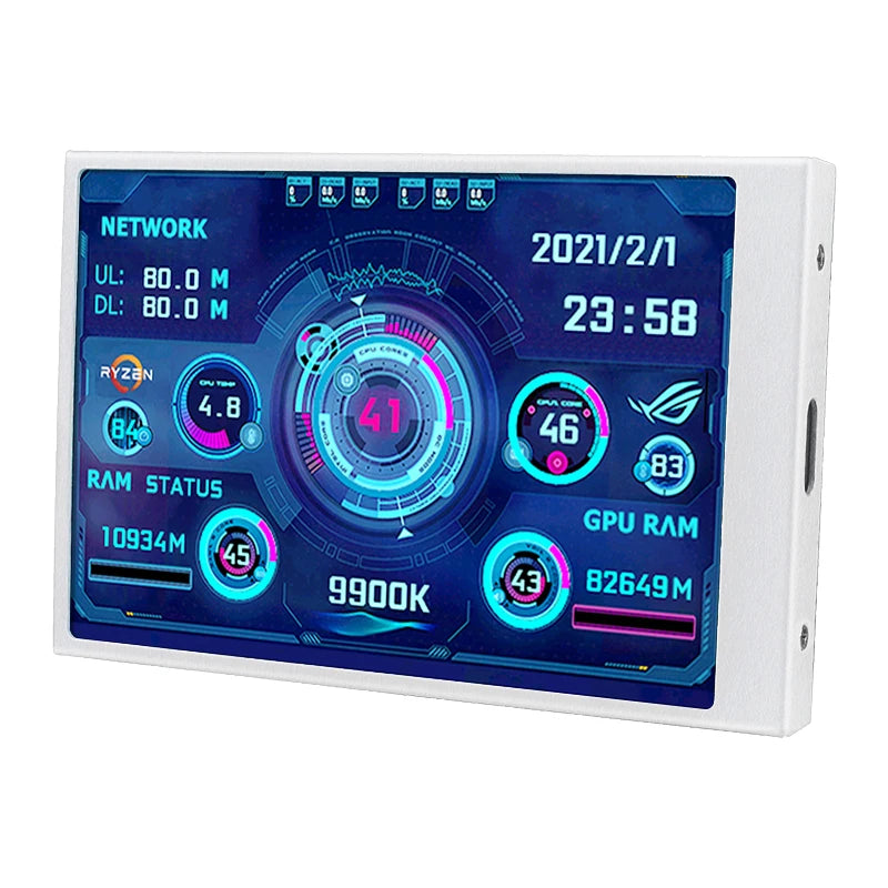 3.5” IPS Secondary Computer Screen USB-C – Real-Time Monitor CPU / GPU / RAM / HDD