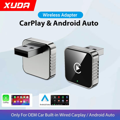 🚗📱 XUDA 2-in-1 Wired → Wireless CarPlay & Android Auto Adapter 📱🚗
