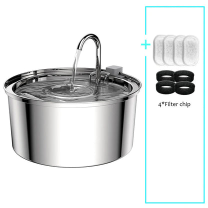 💧🐾 Stainless Steel Smart Water Fountain – Αυτόματη Σιντριβάνι Ποτίστρα για Γάτες & Σκύλους με Φίλτρο & USB ✨🐶🐱 Καθαρό, φρέσκο νερό όλη μέρα – αθόρυβη λειτουργία & ανοξείδωτη αντοχή!