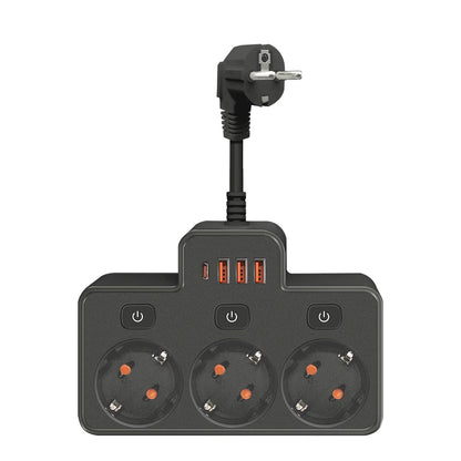 EU Power Strip 🔌 | Wall-Mount Socket ⚡ | USB Charging + Switches 🔋 | Network Filter & Adapter ✅