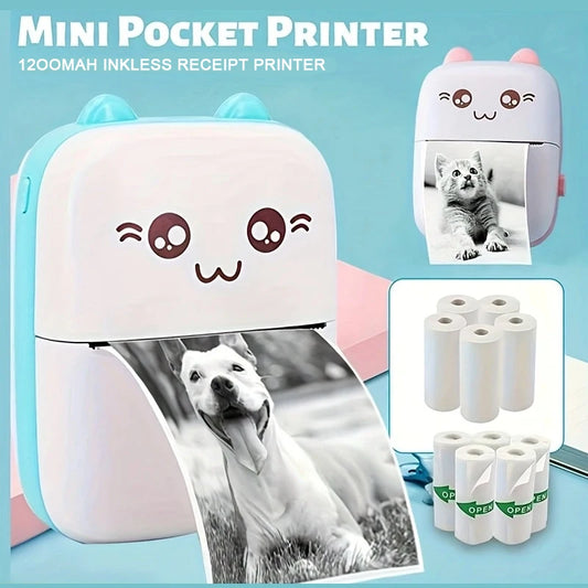 🖨️ C9 Mini HD Portable Thermal Printer – Bluetooth Pocket Printer (Inkless) 📱✨