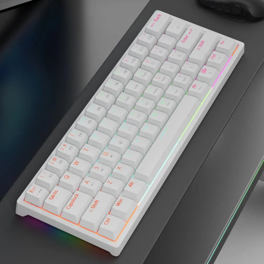 ⌨️ MUCAI MK61 Mechanical Gaming Keyboard 60% • 61 Keys • Red Switches • Hot-Swap • RGB • Detachable Cable • FPS Optimized